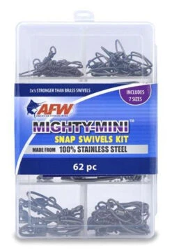 AFW TKB00009 Mighty Mini Stainless Steel Snap Swivels Kit 62 Pieces